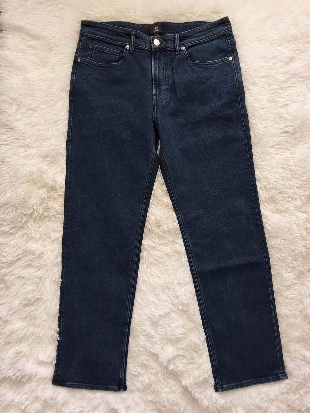 (34x32) H&M Dark Denim Blue Regular Fit Men's Jeans